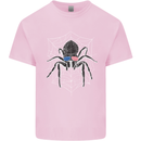 USA Spider American Flag Kids T-Shirt Childrens Light Pink