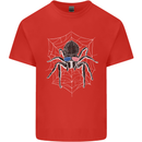 USA Spider American Flag Kids T-Shirt Childrens Red