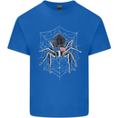 USA Spider American Flag Kids T-Shirt Childrens Royal Blue
