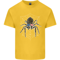 USA Spider American Flag Kids T-Shirt Childrens Yellow