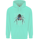USA Spider American Flag Mens 80% Cotton Hoodie Peppermint