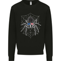 USA Spider American Flag Mens Sweatshirt Jumper Black