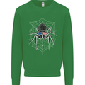 USA Spider American Flag Mens Sweatshirt Jumper Irish Green