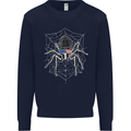 USA Spider American Flag Mens Sweatshirt Jumper Navy Blue