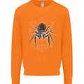 USA Spider American Flag Mens Sweatshirt Jumper Orange