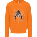 USA Spider American Flag Mens Sweatshirt Jumper Orange