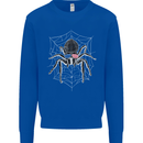 USA Spider American Flag Mens Sweatshirt Jumper Royal Blue