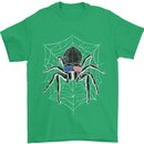 USA Spider American Flag Mens T-Shirt 100% Cotton Irish Green