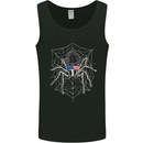 USA Spider American Flag Mens Vest Tank Top Black