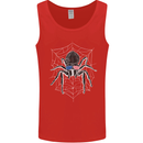 USA Spider American Flag Mens Vest Tank Top Red