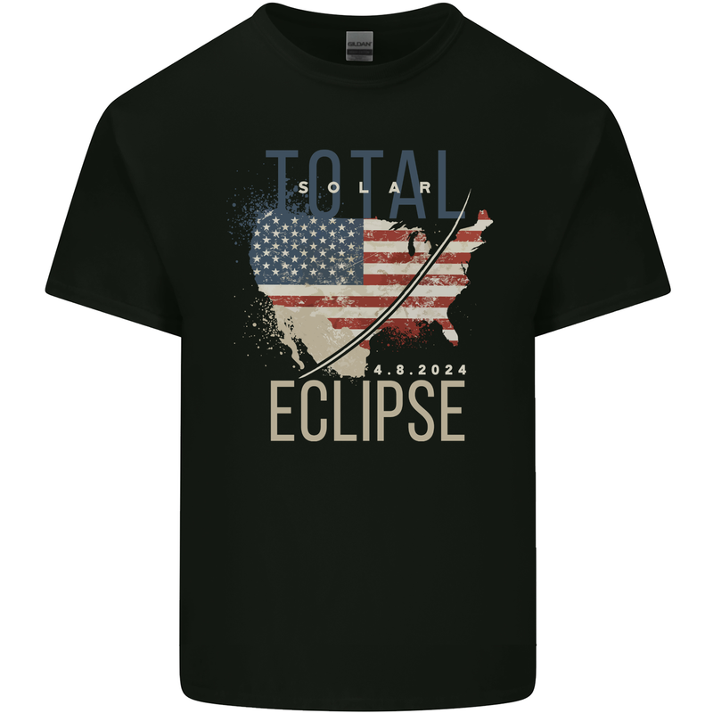 USA Total Solar Eclipse Kids T-Shirt Childrens Black