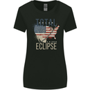 USA Total Solar Eclipse Womens Wider Cut T-Shirt Black