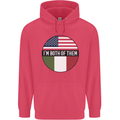 USA and Italian Heritage Italy American Flag Childrens Kids Hoodie Heliconia