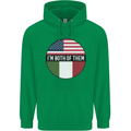 USA and Italian Heritage Italy American Flag Childrens Kids Hoodie Irish Green