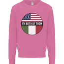 USA and Italian Heritage Italy American Flag Mens Sweatshirt Jumper Azalea