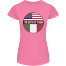 USA and Italian Heritage Italy American Flag Womens Petite Cut T-Shirt Azalea