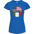USA and Italian Heritage Italy American Flag Womens Petite Cut T-Shirt Royal Blue