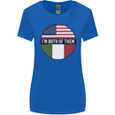 USA and Italian Heritage Italy American Flag Womens Wider Cut T-Shirt Royal Blue