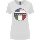 USA and Italian Heritage Italy American Flag Womens Wider Cut T-Shirt White