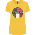 USA and Italian Heritage Italy American Flag Womens Wider Cut T-Shirt Yellow