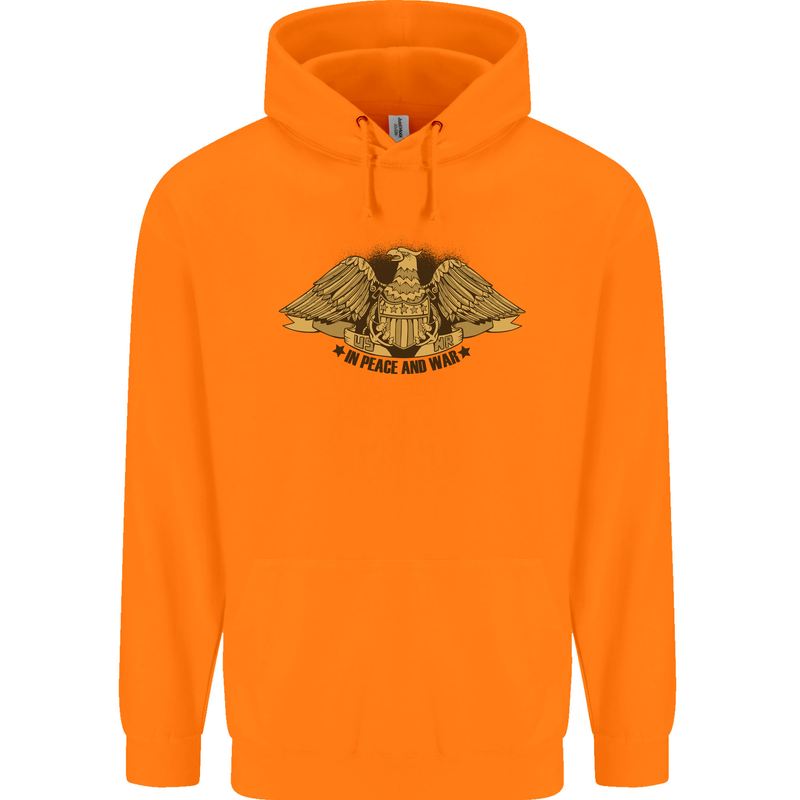 US Natural Resources in Peace & War USA Childrens Kids Hoodie Orange