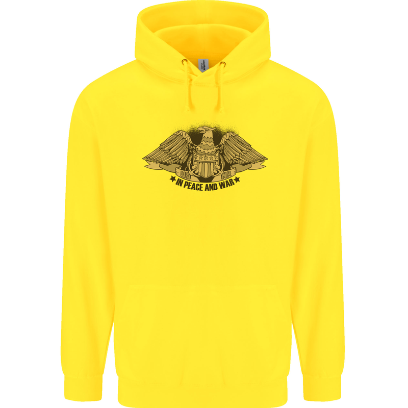 US Natural Resources in Peace & War USA Childrens Kids Hoodie Yellow
