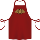 US Natural Resources in Peace & War USA Cotton Apron 100% Organic Maroon