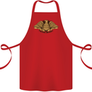 US Natural Resources in Peace & War USA Cotton Apron 100% Organic Red