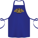 US Natural Resources in Peace & War USA Cotton Apron 100% Organic Royal Blue