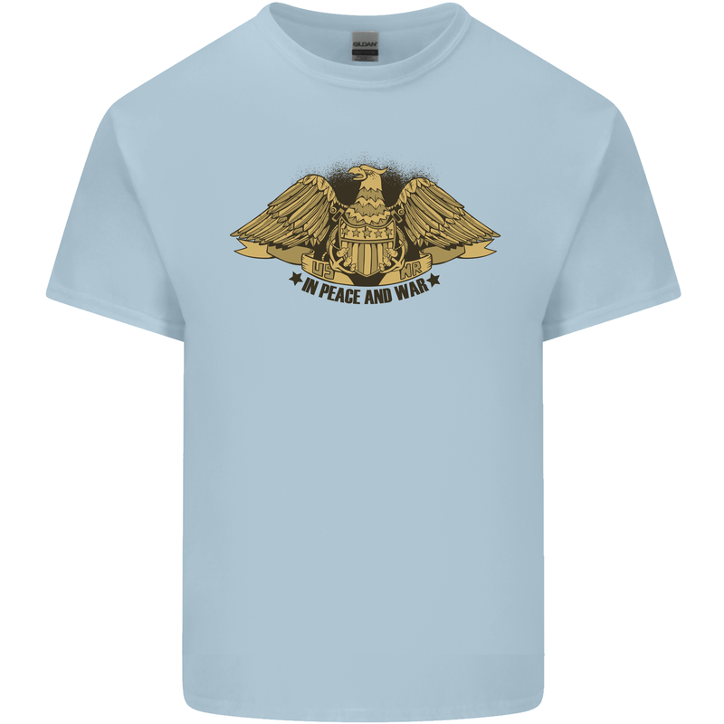 US Natural Resources in Peace & War USA Mens Cotton T-Shirt Tee Top Light Blue