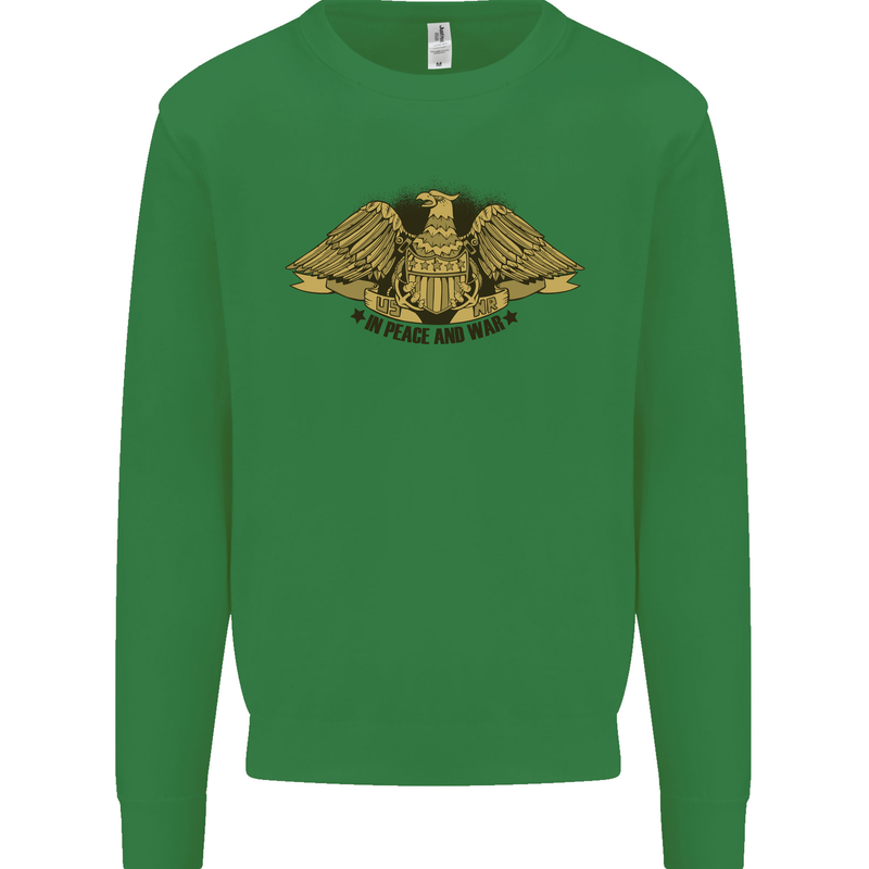 US Natural Resources in Peace & War USA Mens Sweatshirt Jumper Irish Green