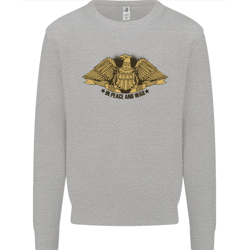 US Natural Resources in Peace & War USA Mens Sweatshirt Jumper Sports Grey