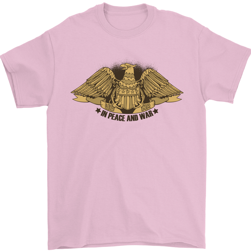 US Natural Resources in Peace & War USA Mens T-Shirt 100% Cotton Light Pink
