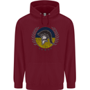 Ukraine Bodybuilding Flag Gym Training Spartan Childrens Kids Hoodie Maroon