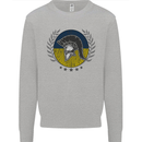 Ukraine Bodybuilding Flag Gym Training Spartan Kids Sweatshirt Jumper Sports Grey