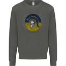 Ukraine Bodybuilding Flag Gym Training Spartan Kids Sweatshirt Jumper Storm Grey