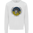 Ukraine Bodybuilding Flag Gym Training Spartan Kids Sweatshirt Jumper White