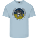 Ukraine Bodybuilding Flag Gym Training Spartan Kids T-Shirt Childrens Light Blue
