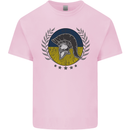 Ukraine Bodybuilding Flag Gym Training Spartan Kids T-Shirt Childrens Light Pink