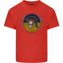Ukraine Bodybuilding Flag Gym Training Spartan Kids T-Shirt Childrens Red