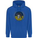 Ukraine Bodybuilding Flag Gym Training Spartan Mens 80% Cotton Hoodie Royal Blue