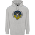 Ukraine Bodybuilding Flag Gym Training Spartan Mens 80% Cotton Hoodie Sports Grey