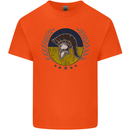 Ukraine Bodybuilding Flag Gym Training Spartan Mens Cotton T-Shirt Tee Top Orange