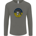 Ukraine Bodybuilding Flag Gym Training Spartan Mens Long Sleeve T-Shirt Charcoal