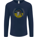 Ukraine Bodybuilding Flag Gym Training Spartan Mens Long Sleeve T-Shirt Navy Blue