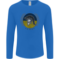 Ukraine Bodybuilding Flag Gym Training Spartan Mens Long Sleeve T-Shirt Royal Blue