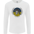 Ukraine Bodybuilding Flag Gym Training Spartan Mens Long Sleeve T-Shirt White