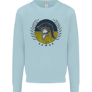 Ukraine Bodybuilding Flag Gym Training Spartan Mens Sweatshirt Jumper Light Blue