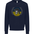 Ukraine Bodybuilding Flag Gym Training Spartan Mens Sweatshirt Jumper Navy Blue