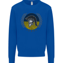 Ukraine Bodybuilding Flag Gym Training Spartan Mens Sweatshirt Jumper Royal Blue